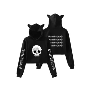 $uicideboy$ Merch Pullover Cat Cropped Hoodie Women