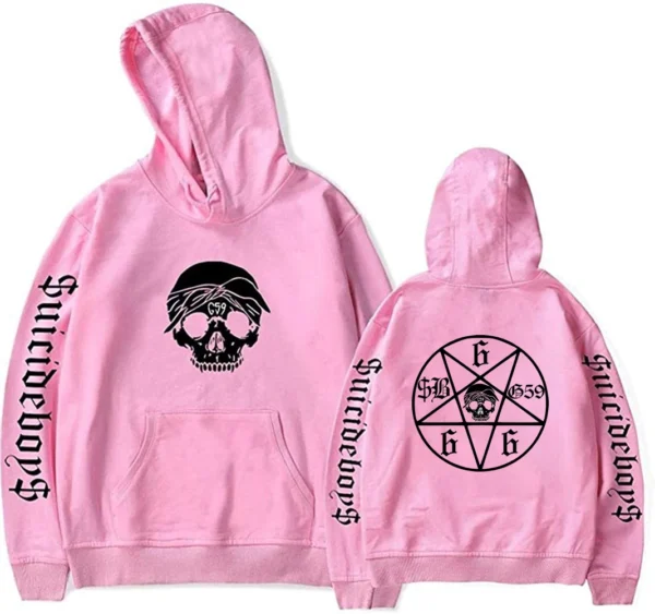 $uicideboy$ G59 Record Merch Pink Hoodie